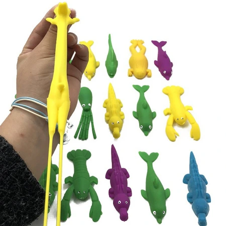 Cross-border TPR soft rubber finger slingshot toys, Marine animal series slingshot manufacturer, wholesale in stock, a stress-relieving magic tool Cross-border TPR soft rubber finger slingshot toys, Marine animal series slingshot manufacturer, wholesale in stock, a stress-relieving magic tool